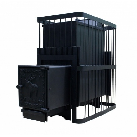 Печь банная ComfortProm РЕТРО СТАЛЬ 8 мм закрытая каменка 26 м3