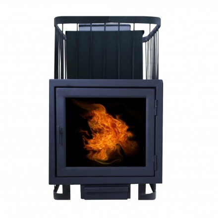 Печь банная ComfortProm РЕТРО ПРЕМИУМ ЧУГУН закрытая каменка панорама 26 м3