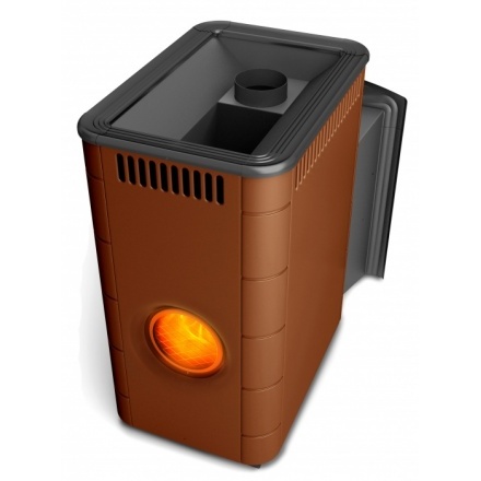 Печь для бани Термофор Аврора Inox Витра Иллюминатор терракота