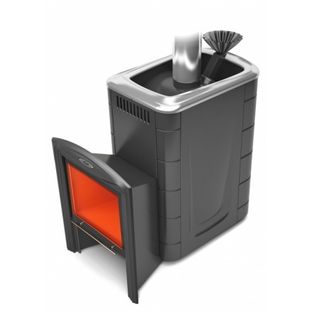 Печь для бани Термофор Гейзер 2014 Carbon Витра ЗК антрацит
