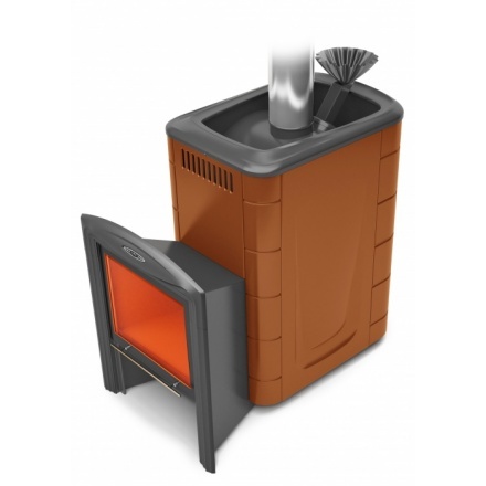 Печь для бани Термофор Гейзер 2014 Carbon Витра ЗК терракота