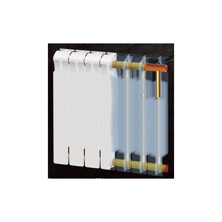 Биметаллический радиатор Rifar Monolit 350 схема