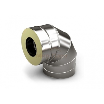 Сэндвич-Колено (Отвод) 90 из нерж. ст. 304-430-0,5-0,5 мм, утепл. 30 мм