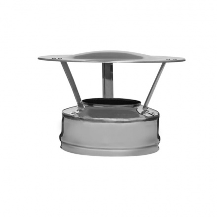 Зонт-оголовок плоский из нерж. ст. 430-430 0,5-0,5 мм, утепл. 50 мм