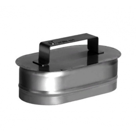 Заглушка овальная с ручкой из нерж. стали 304-0,5 мм