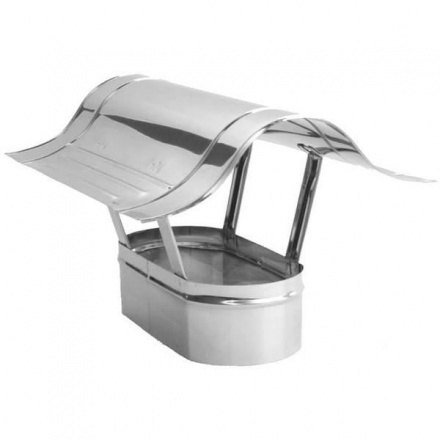 Зонт овальный для дымохода из нерж. ст. 430-0,5 мм