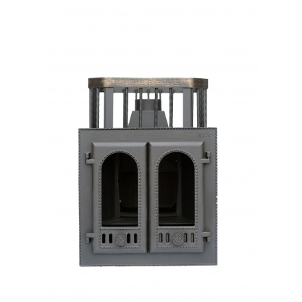 Печь банная Сибирь-24 с двухстворчатой каминной дверцей