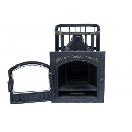 Печь банная Сибирь-24 с каминной дверцей Сибирь