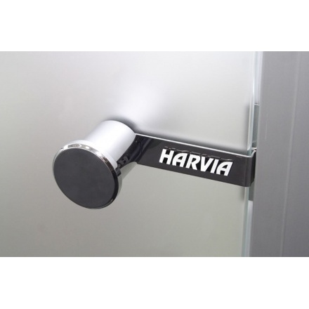 Дверь для бани стеклянная Harvia 7/19 коробка алюминий, стекло сатин