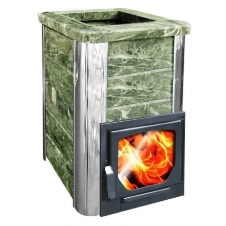 Печь для бани Варвара Мини Сказка облицовка змеевик укор. топка