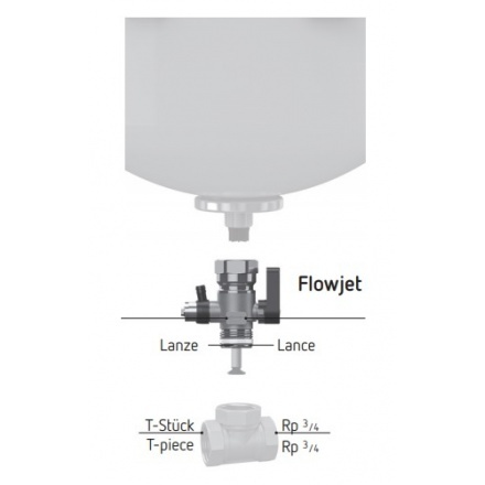 Клапан для подключения расшир. бака Reflex Flowjet 3/4