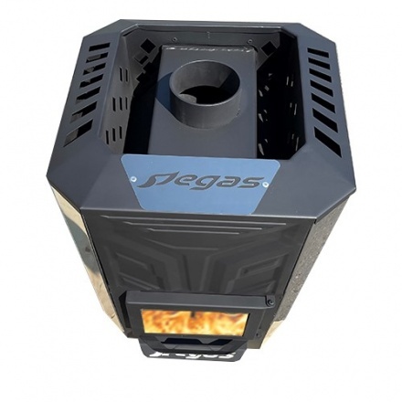 Банная печь Пегас 16 эконом короткая топка со стеклом конвекция