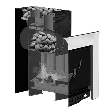 Банная печь Пегас 16 со стеклом конвекция