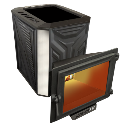 Банная печь Пегас 16 панорама нерж конвекция