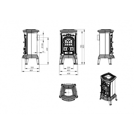 Печь-камин NORDflam Verdo