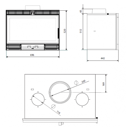 Каминная топка Ferguss FG753 с шибером