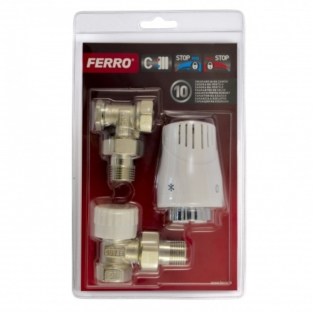 Термостатический комплект 1/2" угловой Ferro ZTM02