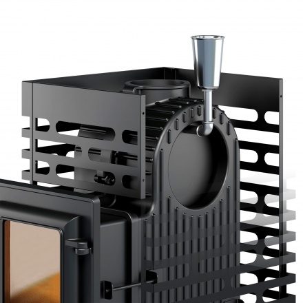 Печь для бани ASTON Шторм со стеклянной дверцей