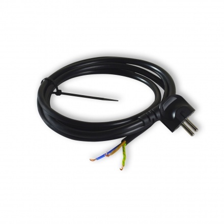 Шнур ПВС-ВП-3x1,5 с вилкой (L=3,0 м)
