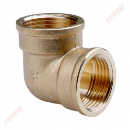 Колено Ferro вр-вр 3/8 латунь K02ZW
