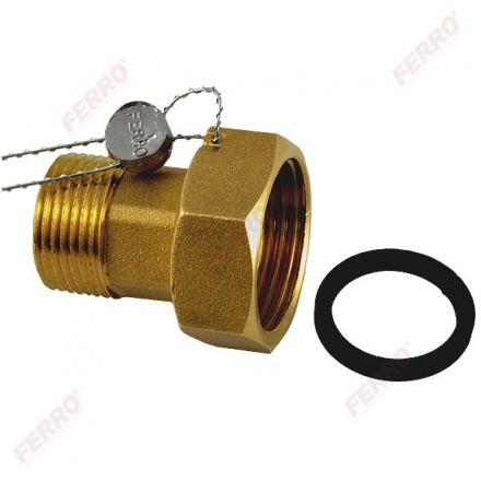 Полумуфта для водомера Ferro латунь вр2 1/2-нр2 SG16