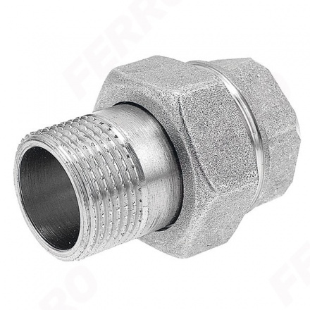 Муфта прямая с о-рингом Ferro хром нр-вр 3/8 SGC1