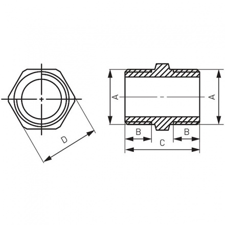 Ниппель Ferro хром нр-нр 3/4 N04C