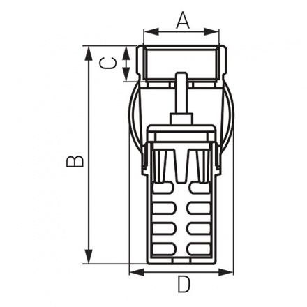 Насадка вертикальная Ferro латунь вр 1 ZS2KW