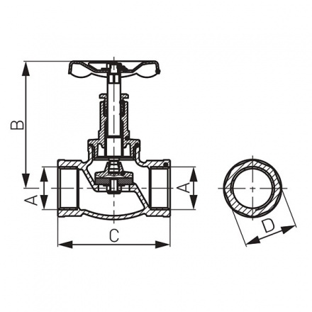 Шаровой кран Ferro 10 бар вр2 ZGZ06
