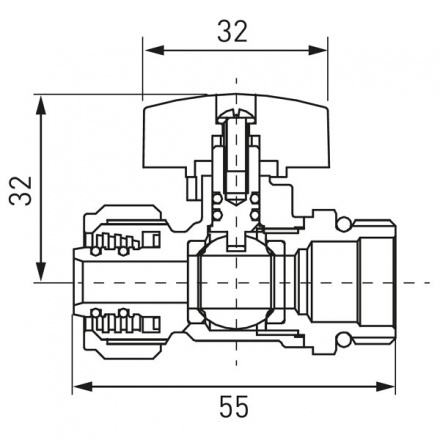 Шаровой кран Ferro 10 бар нр1/2 KPEX16W