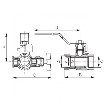 Шаровой кран Ferro 25 бар вр3/4 KPM2