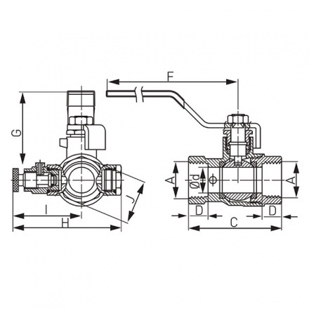 Шаровой кран Ferro 25 бар вр1/2 KPO1