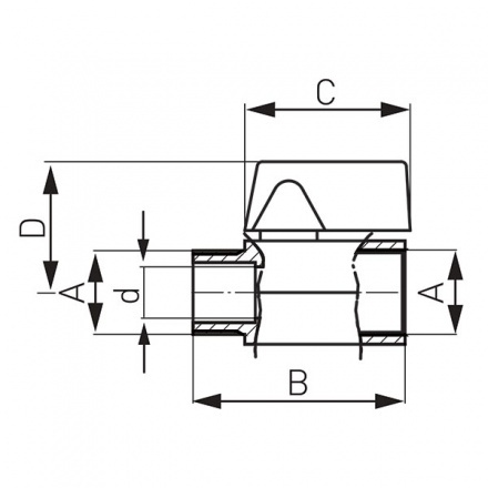 Шаровой кран Ferro MINI вр-вр1/2 KR2W