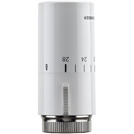 Термостатическая головка Halo белого цвета (6-28°C)