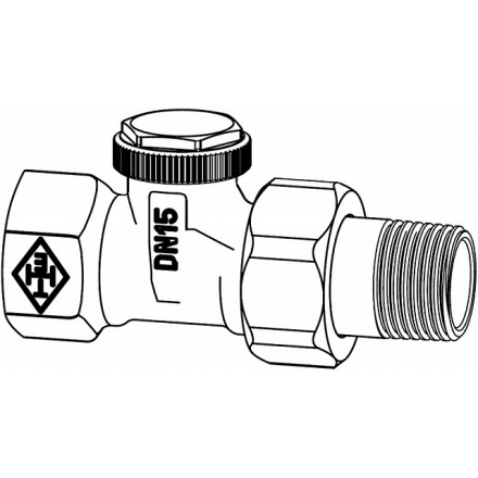 Радиаторный клапан проходной Regutec 3/4