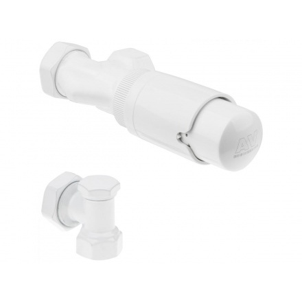 Комплект кранов для радиаторов AV осевой белый 1/2"