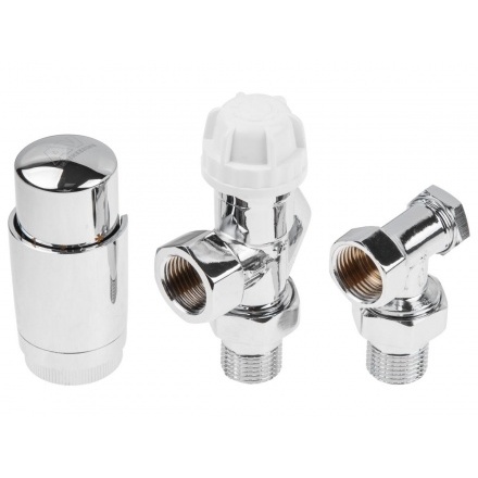 Комплект кранов для радиаторов AV осевой хром 1/2"