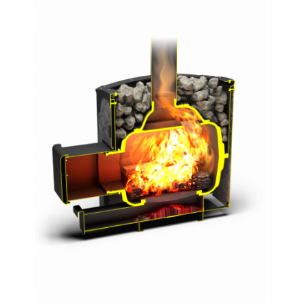Печь для бани Теплодар Былина-24Ч Панорама (1.1) (без дверцы)
