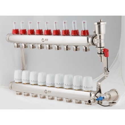 Коллекторная группа AV 9 выходов AVE136