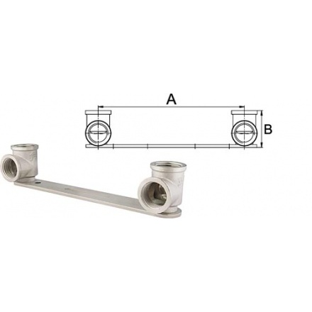 Установочная планка с уголками в/в для смесителя Profactor 1/2 PF TF 204