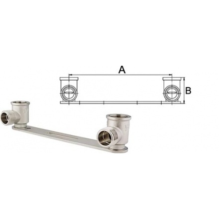 Установочная планка с уголками в/н для смесителя Profactor 1/2 PF TF 219