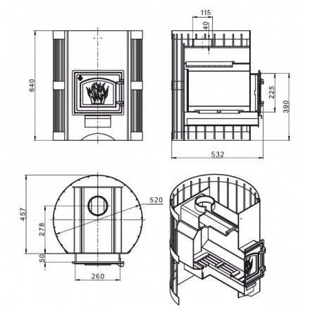 Печь для бани Везувий Скиф Стандарт 16 (ДТ-3) б/в 2022