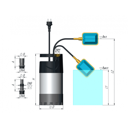 Дренажный насос UNIPUMP MULTISUB 800