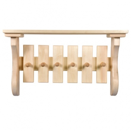 Полка с вешалкой 6 рожков 32412