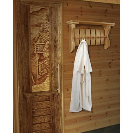 Полка с вешалкой 6 рожков 32412