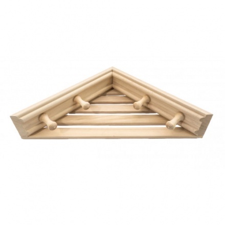 Полка угловая с вешалкой 4 рожка М-46