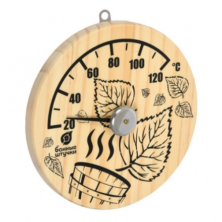Термометр Листья для бани и сауны 18041