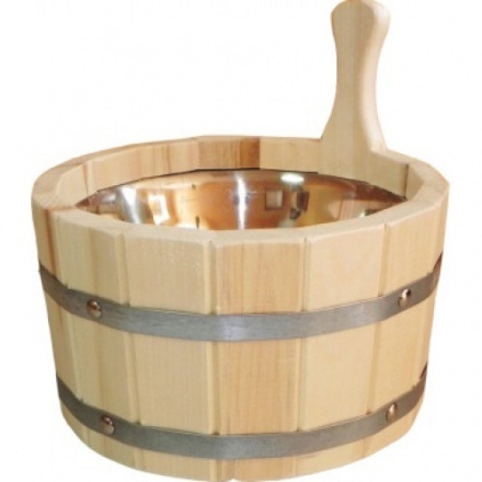 Шайка одноручная 35л с нержавеющей вставкой ШН-35