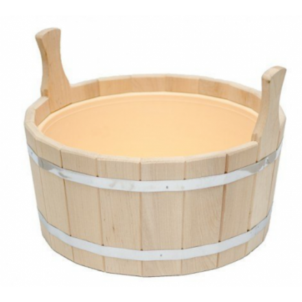 Шайка для бани с пластиковой вставкой ПЛ-20