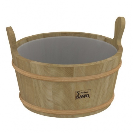 Кадушка SAWO деревянная 9л с пластиковой вставкой 300-TD